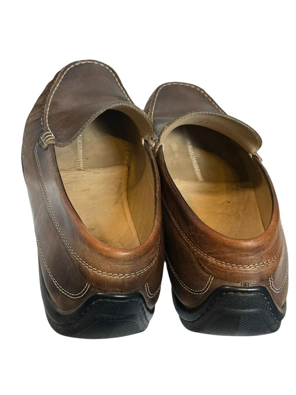 ECCO Brown Leather Slip-On Loafers EU 47 US 13 - Picture 3 of 7